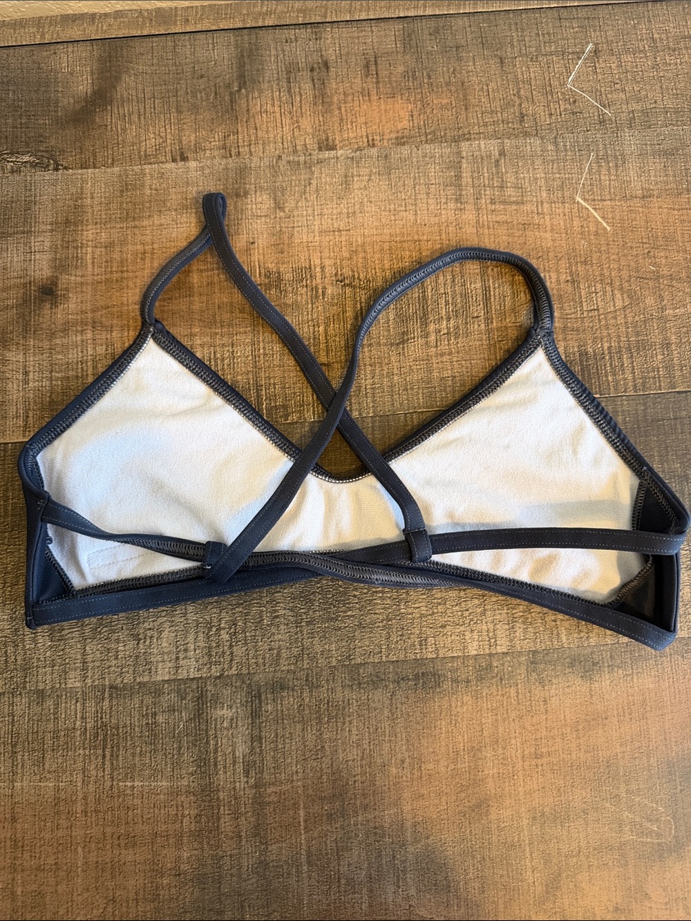 Maui Girl Women's Navy Minimal V-Neck Bikini Top - Picture 4 of 4